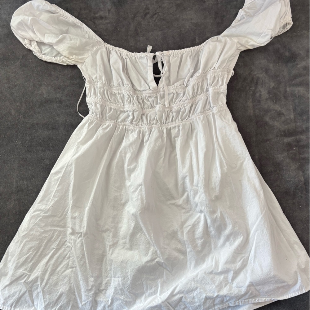 Princess Polly Yasmina White Puff Sleeve Mini Dress